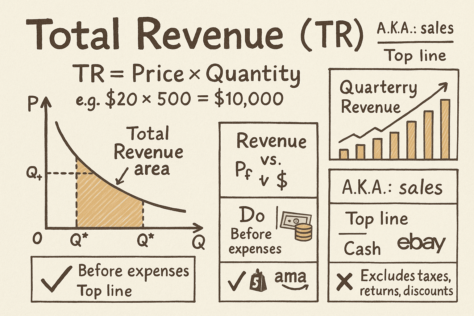 Total Revenue concept illustration